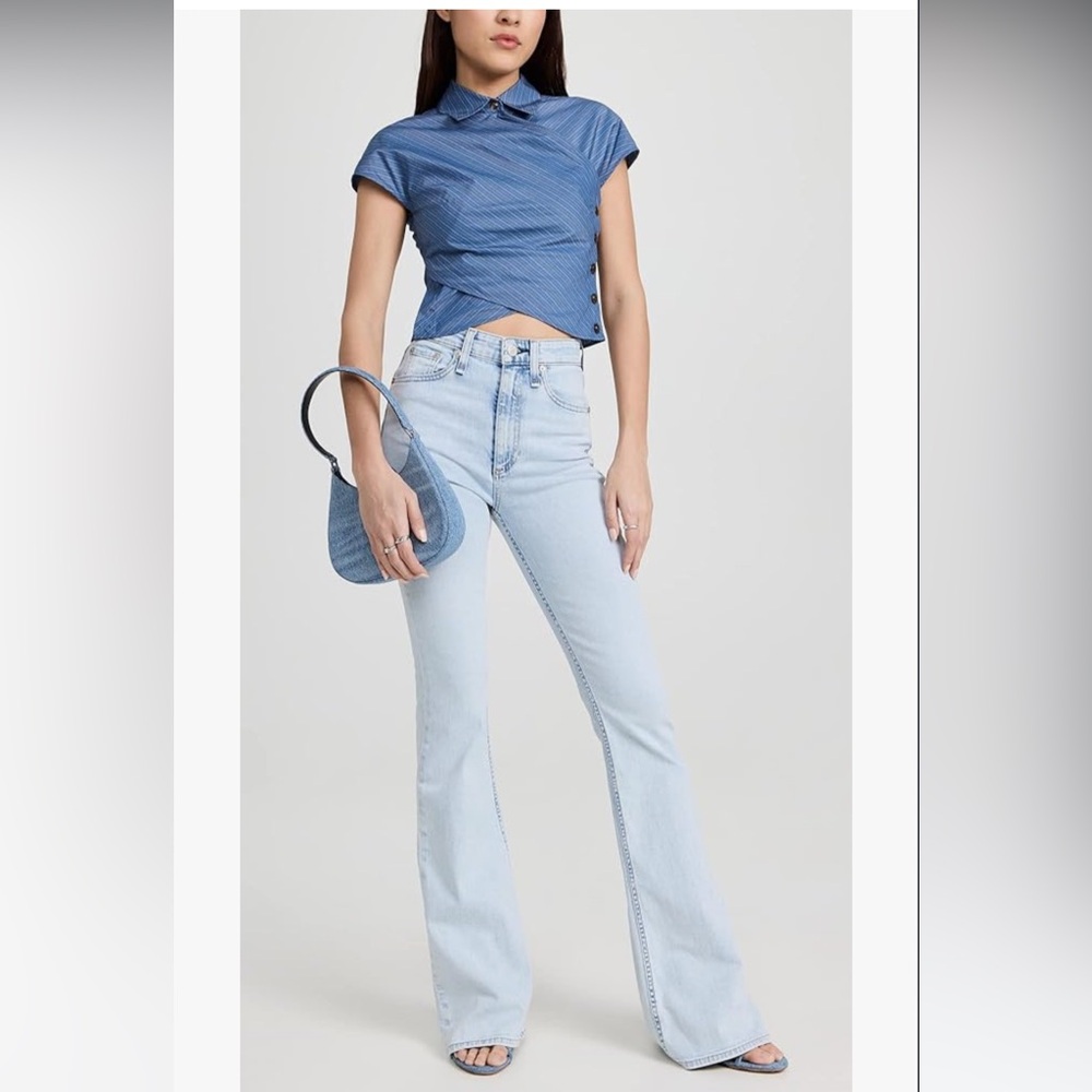 rag & bone Casey High Waist Flare Leg Jeans in Melly Size 26